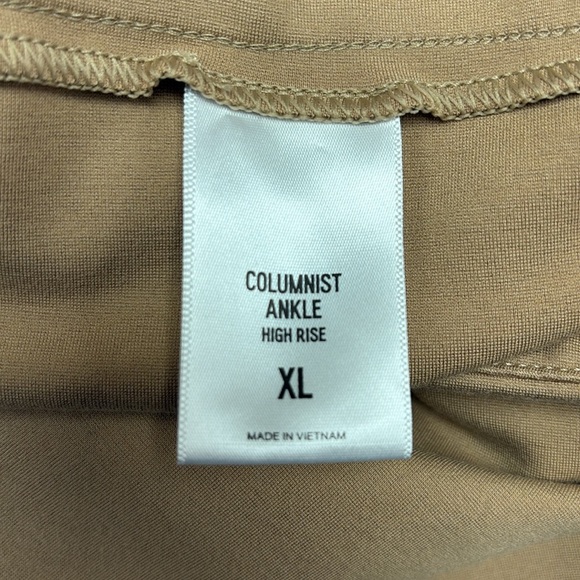 Express Columnist Ponte Knit High Rise Pull-On Trouser Ankle Pant Career Tan XL - Picture 9 of 10